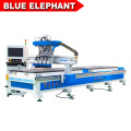 Jinan elefante Azul de Alta velocidade máquina de corte automático de madeira mesa dupla de madeira cnc chata com preço de promoção